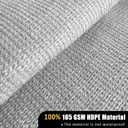 16'x20' Sun Shade Sail Light Grey Rectangle Canopy Sail Shade for Patio Garden Outdoor Backyard