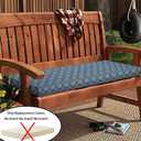 Magpie Fabrics Patio Bench Cushion Cover 45x18x3 Inch, NO Insert! Water&Fade Resistant Outdoor Loveseat Replacement Cover with Zipper (Morgan Medal Blue)