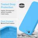 Vooii for iPhone SE Case 2022/3rd/2020,iPhone 8/7 Case, Upgraded Liquid Silicone with [Flat Edges] [Camera Protection] [Soft Anti-Scratch Microfiber Lining] Phone Case for iPhone SE - Blue