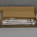 Closet Rod, 17 to 76 Inch Heavy Duty Adjustable Metal Clothing Rack for Hanging Clothes, Closet Poles for Wardrobes, Laundry, Durable Steel, Silver