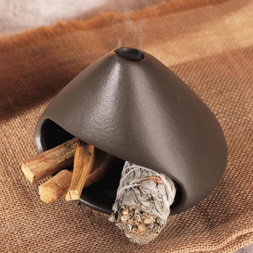 Palo Santo Holder Ceramic Palo Santo Holder Burner for Palo Santo Sticks Scent Wood Stand and Ash Catcher for Yoga Meditation Room Home Decor