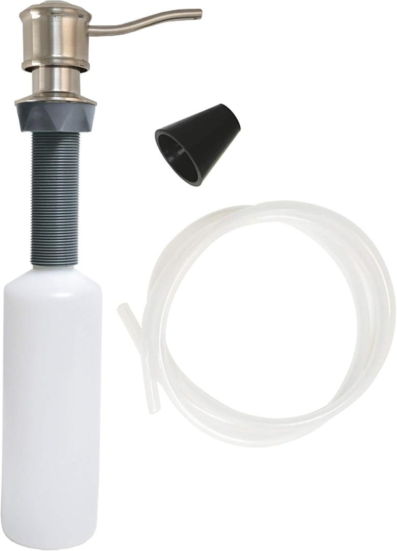 Danco Soap Dispenser with Curved Nozzle, 1 Pack, Brushed Nickel (10040)