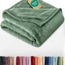 Ultra Soft Fleece Blanket Queen Size - Flannel Fleece Luxury Queen Blanket - Lightweight for Couch Bed Chair - Thick, Warm and Breathable - All Season Cozy Anti-Static Microplush Bedding, Sage Green