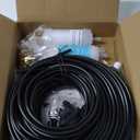 100FT Mister for Outside Patio Misting Cooling System, 100FT (30M) Misting Line+32 Brass Mist Nozzles+Water Filter, Outdoor Mister System for Garden Greenhouse Trampoline Waterparke