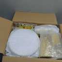 Goodluck 600 Pieces Gold Disposable Plates for 100 Guests, Plastic Plates for Party, Dinnerware Set of 100 Dinner and 100 Dessert Plates, 100 Spoons, 100 Forks, 100 Knives, 100 Cups