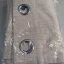 MIULEE 100% Blackout Linen Textured Curtains for Bedroom Solid Thermal Insulated Natural Beige Grommet Room Darkening Curtains & Drapes Luxury Decor for Living Room Nursery 52 x 84 Inch (2 Panels)