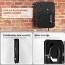 Wall-Mounted 1.2mm Cold Rolled Steel Electric Vehicle Charging Protection Box for Tesla, Waterproof Indoor/Outdoor Enclosure with Lock | Seamless One-Piece Design (Black)