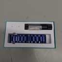 Lerobo Stainless Steel Band Compatible with Samsung Galaxy Watch 8 7 6 5 4 FE 40mm 44mm 45mm/Galaxy Watch 8 Classic 6 4 Classic 43mm 47mm 42mm 46mm, 20mm Metal Replacement Band for Men Women (Blue)