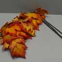 35.4 inch Artificial Orange Maple Leaves Branch Fake Maple Shrubs Faux Fall Branches for Home Floral Arrangement Autumn Festival Thanksgiving Fall Leaf Decor-5 Pack