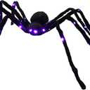 Halloween Giant Light Up Spider Halloween Decorations, Halloween Spider Decorations, Halloween Light up Spider Hairy Scary Spider Realistic Creepy Spider Props for Halloween Indoor Outdoor Home Decor (12 Inch)