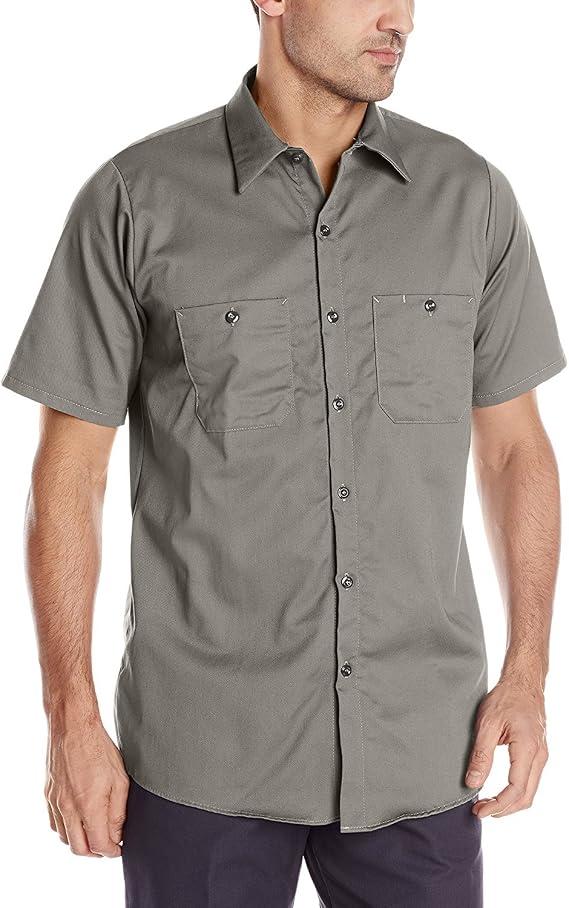 Red Kap Mens Short Sleeve Wrinkle-Resistant Cotton Work Shirt M
