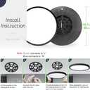 LightingWill 15.7 Inch Black Flush Mount LED Ceiling Light Fixture 32W, 6000K Daylight White, 3800LM, Flat Modern Round Closet Lighting Fixtures, Low Profile Ceiling Lamp for Bedrooms, Hallway .etc.