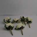SEMONONIA Bridesmaid Bouquets Set of 6 - Ivory White Artificial Flowers Bouquet for Bridesmaids Wedding Small Floral Centerpieces for Marriage Proposal Party Anniversary Dining Table Decor -7 Inch