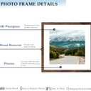 Wood 18x18 Picture Frame with 14x14 Mat Deep Brown, Display 14x14 with Mat or 18x18 without Mat, Wood 18 by 18 Photo Frame, 18 x 18 Frame for Wall Hanging Display, Deep Brown