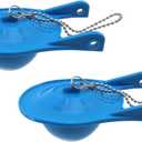 2 Pack Toilet Flapper Replacement kit,3 Inch Toilet Tank Flapper Stopper Flap Plug,Universal Toilet Plug Flapper with Stainless Chain,Blue