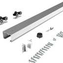 JUBEST 7FT Commercial Grade Pocket Door Hardware and Track Set, Sliding Door Hardware 80.7", Durable and Smoothly, Easy to Install