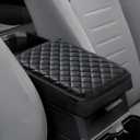 JOYTUTUS Center Console Cover Compatible with 2016-2025 Tacoma & 2025 4Runner & 2005-2021 Frontier, Leather Armrest Cover for Car, Middle Console Cover Lid, Car Arm Rest Cover Pad Cushion (11.02" x 8.27")