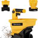 Uniqwamo Handheld Power Spreader Compatible for Dewalt 20V/60V Li-ion Battery, Year-Round, Grass Seeds, Rock Salt (Battery not Included) (Yellow)