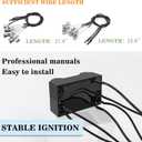Grill Igniter Part for Charbroil G515-0030-W2, Replacement 5 Outlet Ignition Module with Wires and Switch Button for Char Broil Grill Igniter Replacement, for Charbroil Many Models Ignition Systems