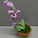 Lily of The Valley Lamp, Purple Crochet Artificial Flowers with Night Lights, Cordless Table Lamp -Birthday Gifts for Women,Cozy Home Decor Mothers Day Gifts
