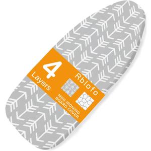 12 x 32 Tabletop Ironing Board Cover and Premium Heavy Duty 4 Layer Pad Extra Thick Padding, Heat Reflective and Stain Resistant with Elasticized Edges 12.5 x 32 inch Iron Board Covers