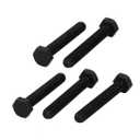 IIVVERR 5pcs M8x50mm Thread 12.9 Grade External Hex Head Left Hand Screw Bolt Black (5 unids M8x50mm Rosca 12.9 Grado Cabeza Hexagonal Externa Tornillo Tornillo de Izquierda Negro