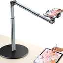 Mionondi Overhead Phone Mount for Video Recording, Aluminum Overhead Tripod for iPhone, Desk Phone Camera Stand for Cooking, Nail Techs, Filming, Live Streaming
