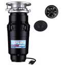 Waste Maid 10-US-WM-058-3B Garbage Disposal Anti-Jam Stainless Steel Food Waste Grinding System, 1/2 HP Economy, Black