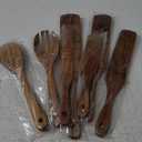 Spurtles Kitchen Tools Wooden, 7Pcs Wooden Spoons for Cooking, Natural Premium Spatula Set, Heat Resistant Cooking Utensil for Nonstick Cookware, Spurtle for Sourdough Starter