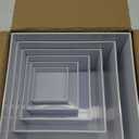 6 Pcs White Acrylic Boxes for Display as Buffet Risers and Stands, Food Risers for Party, Table, including 8", 7", 6", 5", 4", 3" (Small, 6Pcs, White)
