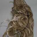 REECHO 24" Ponytail Extension Long Curly Claw Clip Ponytail Extension Jaw Clip in Pony Tails Natural Synthetic Hairpiece for Women Daily, Medium Blonde with Highlights