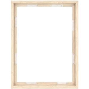 MCS Canvas Float Frames 18x24 Frame, Natural Woodgrain for Finished Canvases, Vertical & Horizontal Wall Hanging Large with Adhesive for Canvas Paintings (1-Pack)