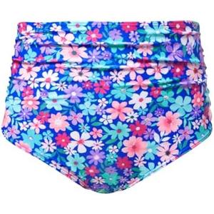 Tempt Me Women High Waisted Bikini Bottom Retro Ruched Swim Bottom Shirred Tankinis Brief, Size Larg