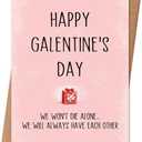 4 x Happy Galentines Day Card for Best Friend, Funny Galentine's Day Card Gifts for Bestie, Female Friend, Gal Pal (QQ-156)
