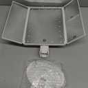 deweisn Floor Mount Tri-Fold Lighted Vanity Mirror with 21 LED Lights, Touch Screen and 3X/2X/1X Magnification, Two Power Supply Modes Make Up Mirror,Travel Mirror (White)