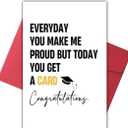 Funny Graduation Card for Kids Family, Humorous Proud of You Message, Congratulations Card for Friends Achievements, Yes, we know it's 'every day'—but you deserve bold letters EVERYDAY! 3 Pack