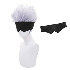 Maingua Anime Wig Cosplay Silver White Hair Replacement Wigs for Adult Party Halloween Christmas (Grey 1#)