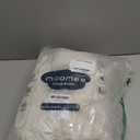 MooMee Striped Duvet Cover Set 100% Washed Cotton Linen Like Textured Breathable Durable Soft Comfy (Almond Milk Grey Pinstripes, Queen 90"x90")