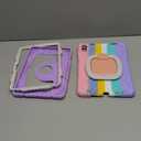 BRAECN Kids Case for iPad (A16) 11th/10th Generation 11/10.9'' 2025/2022, Heavy Duty Rugged Silicone Cover with Screen Protector, Kickstand, Shoulder Strap, Pencil Holder & Ring Stand, Colorful Pink