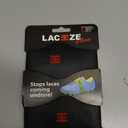 Laceeze Band Max Size USA 8+ keeps laces tied during sport soccer, rugby, field hockey (Black)