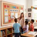 65.6 FT Bulletin Board Borders White and Brown Checkered Scalloped Borders Trim Self-Adhesive Scalloped Decorative Trim Roll Back to School Decor for School Blackboard Desk Wall