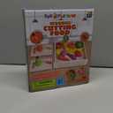 FUN LITTLE TOYS 35PCS Wooden Play Food for Kids Kitchen, Pretend Cutting Food Toys with Wooden Tray, Dishes and Knife for Kids, Pretend Play Food for Christmas Birthday Gifts