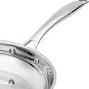 2 x Amazon Basics 2-Piece Stainless Steel Induction Frying Pan Set, Oven Safe, Riveted Handle, Heat Distributes Evenly, 8-inch & 10-inch, Silver