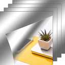 4 Pcs Mirror Sheets, 12*12 Self Adhesive Non Glass Cut to Size Mirror Stickers Tiles,