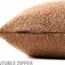 20x20 Boucle Throw Pillow Covers, Set of 2, Tobacco