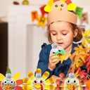 12 Pcs Thanksgiving Turkey DIY Craft Kits,Toddler Thanksgiving Hanging Booze Ball Ornaments Crafts DIY Make a Turkey for Festive Fall Party Classroom Activities Ornament Decorations (Turkey)