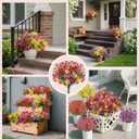 Der Rose 12 Bundles Artificial Flowers for Outdoors Fake Flowers Plants Spring Summer Decoration UV Resistant for Outside Home Porch Patio Garden Decor