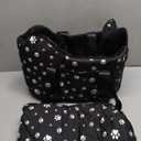 Cullaby Center Console Dog Car Seat Safe Travel for Small Dogs Under 15 lbs Detachable Washable Pet Carrier with Storage Pockets & Safety Leash,Black