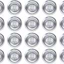 TMH (Pack of 20) 3/4 Inch Mount Clear Lens RED LED + Stainless Ring Cover Grommet Clearance Button Marker lights Side LED marker Indicator Turn Signal for trailer Truck RV Car Bus Van