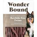Wonder Bound Bacon & Cheese Flavor Dog Twist Sticks - 55 Count - Rawhide-Free Dog Treats, Dental Health Chews for Plaque & Tartar Control, Easy to Digest, Long-Lasting. BBD 05/MAY/2027
